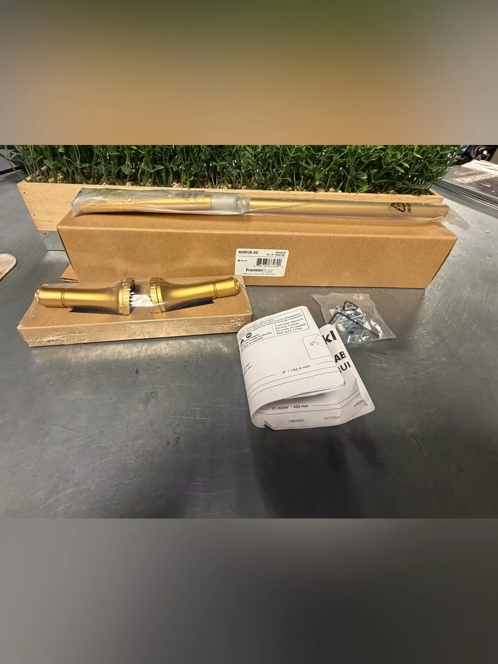 Franklin Brass Woodruff Towel Rack, Satin Gold (NEW!)